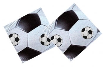 Serviettes ballon de football - Lot de 20